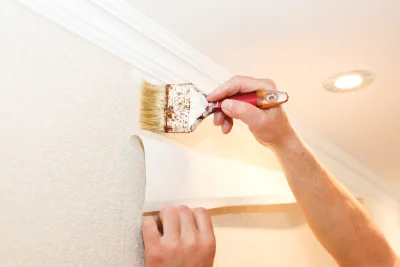 Pose de papier peint à Louvres — revêtements muraux et toiles de verre